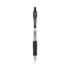 Pilot G2 Premium Gel Pen Convenience Pack, Retractable, Extra-Fine 0.38 Mm, Black Ink, Clear/Black Barrel, Dozen