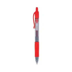 Pilot G2 Premium Gel Pen, Retractable, Fine 0.7 Mm, Red Ink, Smoke Barrel, Dozen -Bostitch Shop 801239