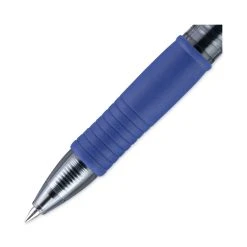 Pilot G2 Premium Gel Pen, Retractable, Extra-Fine 0.5 Mm, Blue Ink, Smoke Barrel, Dozen -Bostitch Shop 801260
