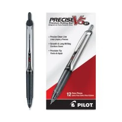 Pilot Precise V5RT Roller Ball Pen, Retractable, Extra-Fine 0.5 Mm, Black Ink, Black Barrel -Bostitch Shop 801278