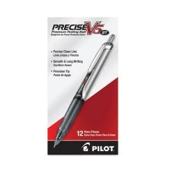 Pilot Precise V5RT Roller Ball Pen, Retractable, Extra-Fine 0.5 Mm, Black Ink, Black Barrel -Bostitch Shop 801280