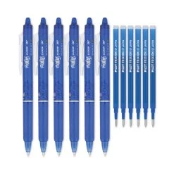 Pilot FriXion Clicker Erasable Gel Pen, Retractable, Fine 0.7 Mm, Blue Ink, Blue Barrel -Bostitch Shop 801343