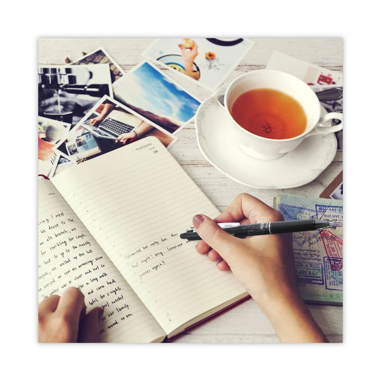 Pilot FriXion Clicker Erasable Gel Pen, Retractable, Fine 0.7 Mm, Black Ink, Black Barrel 5 Pilot FriXion Clicker Erasable Gel Pen, Retractable, Fine 0.7 Mm, Black Ink, Black Barrel - Image 3