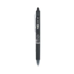 Pilot FriXion Clicker Erasable Gel Pen, Retractable, Fine 0.7 Mm, Black Ink, Black Barrel