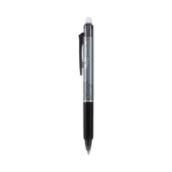 Pilot FriXion Clicker Erasable Gel Pen, Retractable, Extra-Fine 0.5 Mm, Black Ink, Black Barrel, Dozen