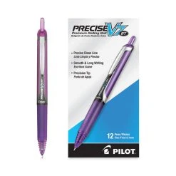 Pilot Precise V7RT Roller Ball Pen, Retractable, Fine 0.7 Mm, Purple Ink, Purple Barrel -Bostitch Shop 802348
