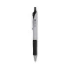 Pilot Acroball Pro Advanced Ink Ballpoint Pen, Retractable, Medium 1 Mm, Black Ink, Silver Barrel, Dozen