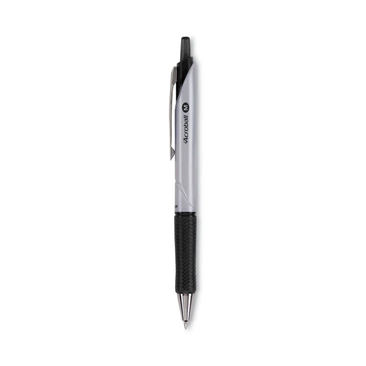 Pilot Acroball Pro Advanced Ink Ballpoint Pen, Retractable, Medium 1 Mm, Black Ink, Silver Barrel, Dozen 3 Pilot Acroball Pro Advanced Ink Ballpoint Pen, Retractable, Medium 1 Mm, Black Ink, Silver Barrel, Dozen