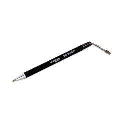CONTROLTEK® Replacement Antimicrobial Counter Chain Pen, Medium, 1 Mm, Black Ink, Black -Bostitch Shop 804418