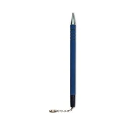 CONTROLTEK® Antimicrobial Counter Chain Pen, Medium, 1 Mm, Blue Ink, Blue