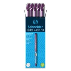 Schneider® Slider Basic Ballpoint Pen, Stick, Extra-Bold 1.4 Mm, Violet Ink, Violet Barrel, 10/Box -Bostitch Shop 813909