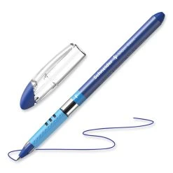 Schneider® Slider Basic Ballpoint Pen, Stick, Fine 0.7 Mm, Blue Ink, Blue Barrel, 10/Box