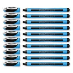 Schneider® Slider Memo XB Ballpoint Pen, Stick, Extra-Bold 1.4 Mm, Black Ink, Black/Light Blue Barrel, 10/Box 11 Schneider® Slider Memo XB Ballpoint Pen, Stick, Extra-Bold 1.4 Mm, Black Ink, Black/Light Blue Barrel, 10/Box -Bostitch Shop 813994
