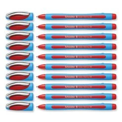 Schneider® Slider Memo XB Ballpoint Pen, Stick, Extra-Bold 1.4 Mm, Red Ink, Red/Light Blue Barrel, 10/Box -Bostitch Shop 813995