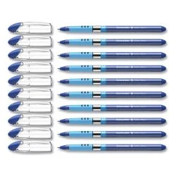 Schneider® Slider Basic Ballpoint Pen, Stick, Medium 0.8 Mm, Blue Ink, Blue Barrel, 10/Box -Bostitch Shop 814018