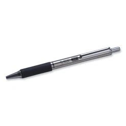 Zebra F-402 Ballpoint Pen, Retractable, Fine 0.7 Mm, Black Ink, Stainless Steel/Black Barrel -Bostitch Shop 820918