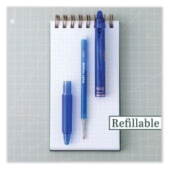 Pilot FriXion Clicker Erasable Gel Pen, Retractable, Bold 1 Mm, Blue Ink, Blue Barrel, Dozen -Bostitch Shop 824851