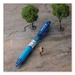 Pilot B2P Bottle-2-Pen Recycled Ballpoint Pen, Retractable, Medium 1 Mm, Black Ink, Translucent Blue Barrel, Dozen -Bostitch Shop 824862