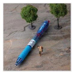 Pilot B2P Bottle-2-Pen Recycled Ballpoint Pen, Retractable, Medium 1 Mm, Red Ink, Translucent Blue Barrel, Dozen -Bostitch Shop 824866