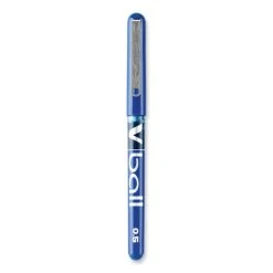 Pilot VBall Liquid Ink Roller Ball Pen, Stick, Extra-Fine 0.5 Mm, Blue Ink, Blue Barrel, Dozen -Bostitch Shop 824886