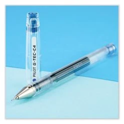 Pilot G-TEC-C Ultra Gel Pen, Stick, Extra-Fine 0.4 Mm, Blue Ink, Clear Barrel, Dozen -Bostitch Shop 824904