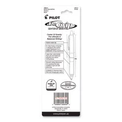 Pilot Dr. Grip Center Of Gravity Ballpoint Pen, Retractable, Medium 1 Mm, Black Ink, Silver/Pink Grip Barrel -Bostitch Shop 824924