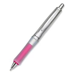 Pilot Dr. Grip Center Of Gravity Ballpoint Pen, Retractable, Medium 1 Mm, Black Ink, Silver/Pink Grip Barrel -Bostitch Shop 824925