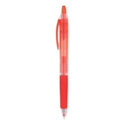 Pilot Precise Gel BeGreen Gel Pen, Retractable, Fine 0.7 Mm, Red Ink, Red Barrel, Dozen