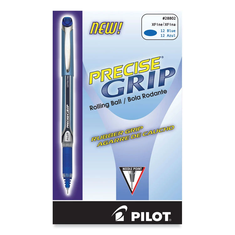 Pilot Precise Grip Roller Ball Pen, Stick, Extra-Fine 0.5 Mm, Blue Ink, Blue Barrel 4 Pilot Precise Grip Roller Ball Pen, Stick, Extra-Fine 0.5 Mm, Blue Ink, Blue Barrel - Image 2