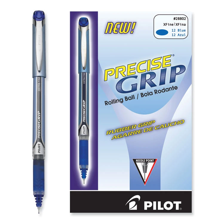 Pilot Precise Grip Roller Ball Pen, Stick, Extra-Fine 0.5 Mm, Blue Ink, Blue Barrel 6 Pilot Precise Grip Roller Ball Pen, Stick, Extra-Fine 0.5 Mm, Blue Ink, Blue Barrel - Image 4