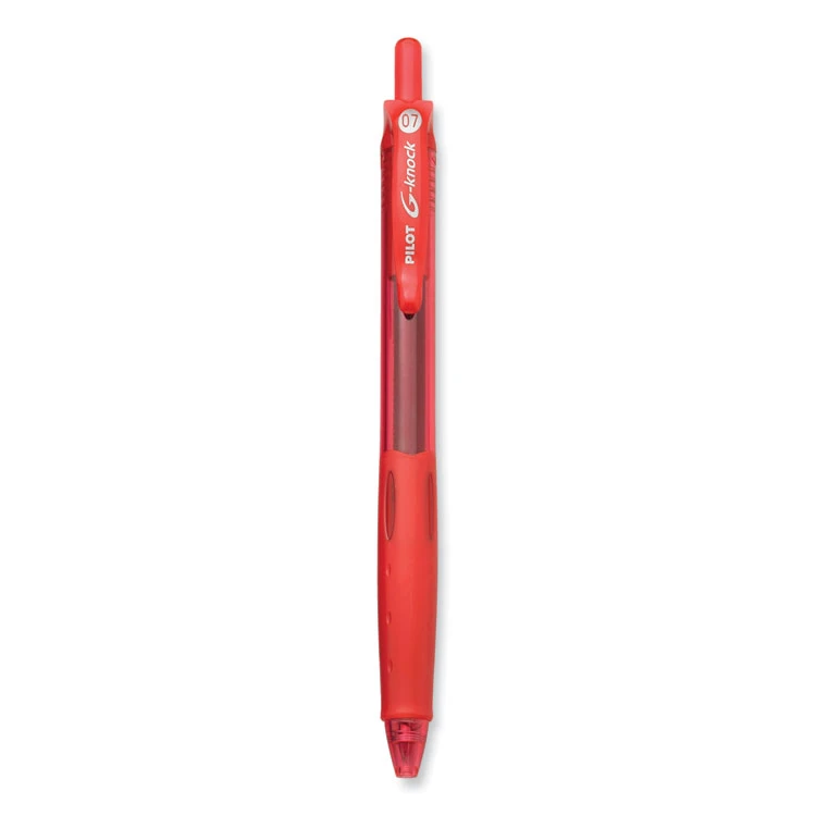 Pilot G-Knock BeGreen Gel Pen, Retractable, Fine 0.7 Mm, Red Ink, Red Barrel, Dozen 5 Pilot G-Knock BeGreen Gel Pen, Retractable, Fine 0.7 Mm, Red Ink, Red Barrel, Dozen - Image 3
