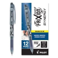 Pilot FriXion Point Erasable Gel Pen, Stick, Extra-Fine 0.5 Mm, Black Ink, Black Barrel -Bostitch Shop 827081