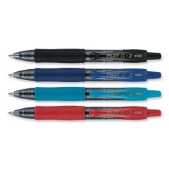 Pilot G2 Mini Gel Pen, Retractable, Fine 0.7 Mm, Assorted Ink And Barrel Colors, 4/Pack -Bostitch Shop 827104