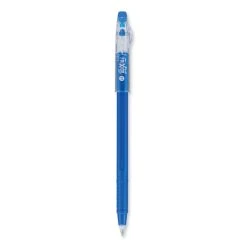 Pilot FriXion ColorSticks Erasable Gel Pen, Clipless Stick, Fine 0.7 Mm, Blue Ink, Blue Barrel, Dozen