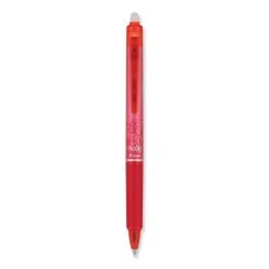Pilot FriXion Clicker Erasable Gel Pen, Retractable, Extra-Fine 0.5 Mm, Red Ink, Red Barrel, Dozen -Bostitch Shop 827157