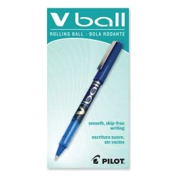 Pilot VBall Liquid Ink Roller Ball Pen, Stick, Fine 0.7 Mm, Blue Ink, Blue Barrel, Dozen -Bostitch Shop 827166
