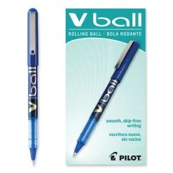 Pilot VBall Liquid Ink Roller Ball Pen, Stick, Fine 0.7 Mm, Blue Ink, Blue Barrel, Dozen -Bostitch Shop 827167