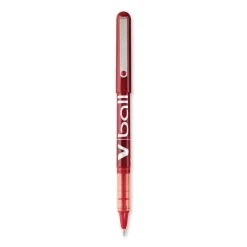 Pilot VBall Liquid Ink Roller Ball Pen, Stick, Extra-Fine 0.5 Mm, Red Ink, Red Barrel, Dozen
