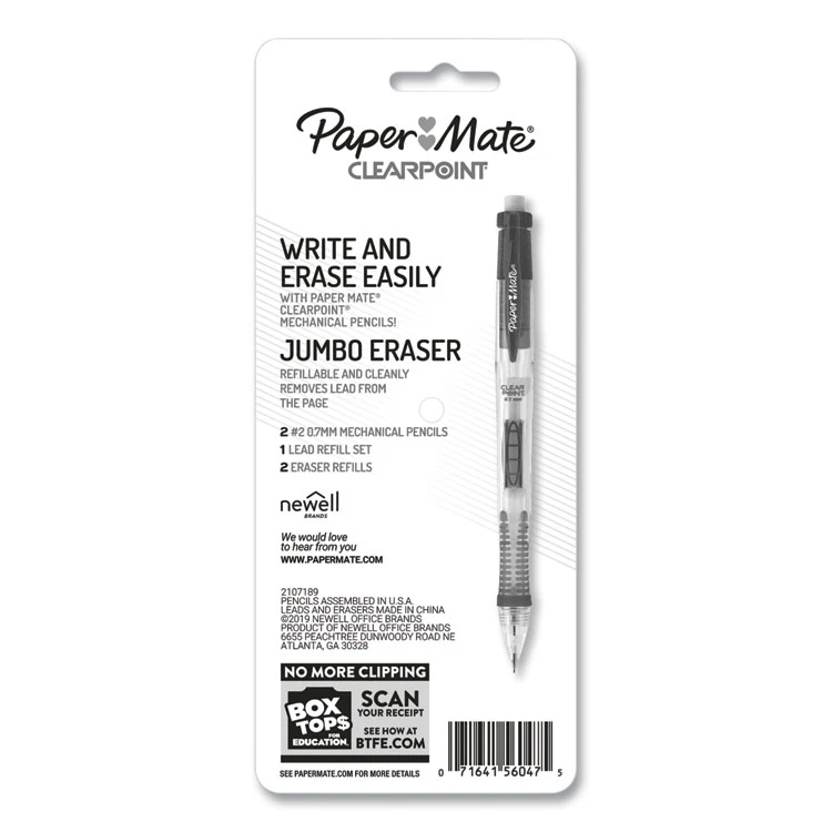Paper Mate Clear Point Mechanical Pencil, 0.7 Mm, HB (#2.5), Black Lead, Randomly Assorted Barrel Colors, 2/Pack 9 Paper Mate Clear Point Mechanical Pencil, 0.7 Mm, HB (#2.5), Black Lead, Randomly Assorted Barrel Colors, 2/Pack - Image 7