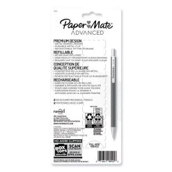 Paper Mate Advanced Mechanical Pencils, 0.5 Mm, HB (#2), Black Lead, Black; Gray Barrel, 2/Pack -Bostitch Shop 836390