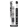 Zebra F-301 Ballpoint Pen, Retractable, Fine 0.7 Mm, Black Ink, Stainless Steel/Black Barrel, 2/Pack -Bostitch Shop 838571