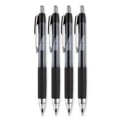 Uniball® Signo 207 Gel Pen, Retractable, Medium 0.7 Mm, Black Ink, Translucent Black Barrel, 4/Pack -Bostitch Shop 841215