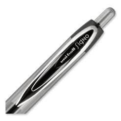 Uniball® Signo 207 Gel Pen, Retractable, Medium 0.7 Mm, Black Ink, Translucent Black Barrel, 4/Pack -Bostitch Shop 841217