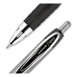 Uniball® Signo 207 Gel Pen, Retractable, Medium 0.7 Mm, Black Ink, Translucent Black Barrel, 4/Pack -Bostitch Shop 841218