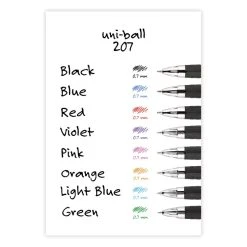 Uniball® Signo 207 Gel Pen, Retractable, Medium 0.7 Mm, Black Ink, Translucent Black Barrel, 4/Pack -Bostitch Shop 841219