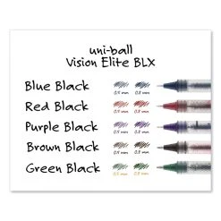 Uniball® VISION ELITE Roller Ball Pen, Stick, Extra-Fine 0.5 Mm, Blue-Black Ink, Black/Blue Barrel 17 Uniball® VISION ELITE Roller Ball Pen, Stick, Extra-Fine 0.5 Mm, Blue-Black Ink, Black/Blue Barrel -Bostitch Shop 841379