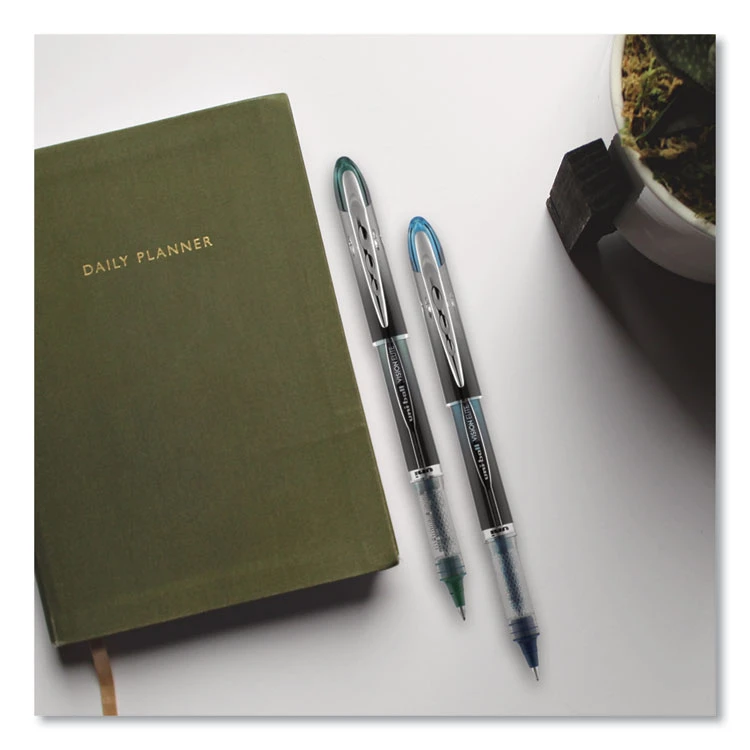 Uniball® VISION ELITE Roller Ball Pen, Stick, Extra-Fine 0.5 Mm, Blue-Black Ink, Black/Blue Barrel 9 Uniball® VISION ELITE Roller Ball Pen, Stick, Extra-Fine 0.5 Mm, Blue-Black Ink, Black/Blue Barrel - Image 7