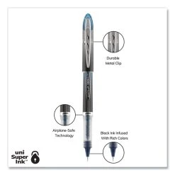 Uniball® VISION ELITE Roller Ball Pen, Stick, Extra-Fine 0.5 Mm, Blue-Black Ink, Black/Blue Barrel 20 Uniball® VISION ELITE Roller Ball Pen, Stick, Extra-Fine 0.5 Mm, Blue-Black Ink, Black/Blue Barrel -Bostitch Shop 841382