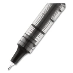 Uniball® VISION Needle Roller Ball Pen, Stick, Fine 0.7 Mm, Black Ink, Silver Barrel, Dozen -Bostitch Shop 841435