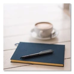 Uniball® VISION Needle Roller Ball Pen, Stick, Fine 0.7 Mm, Black Ink, Silver Barrel, Dozen -Bostitch Shop 841440